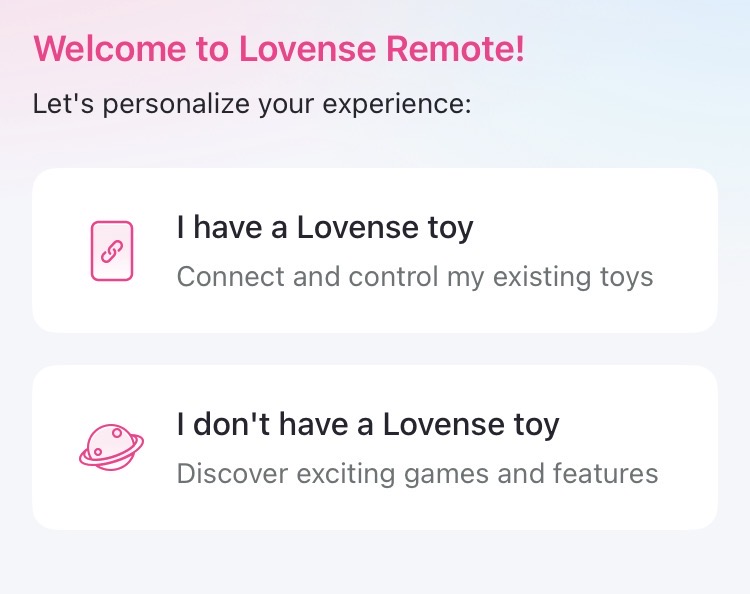 アプリのセットアップ画面①